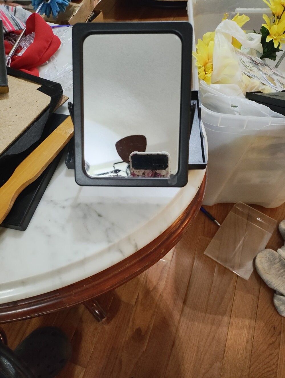 Black Foldable Desktop Mary Kay Mirror Stand